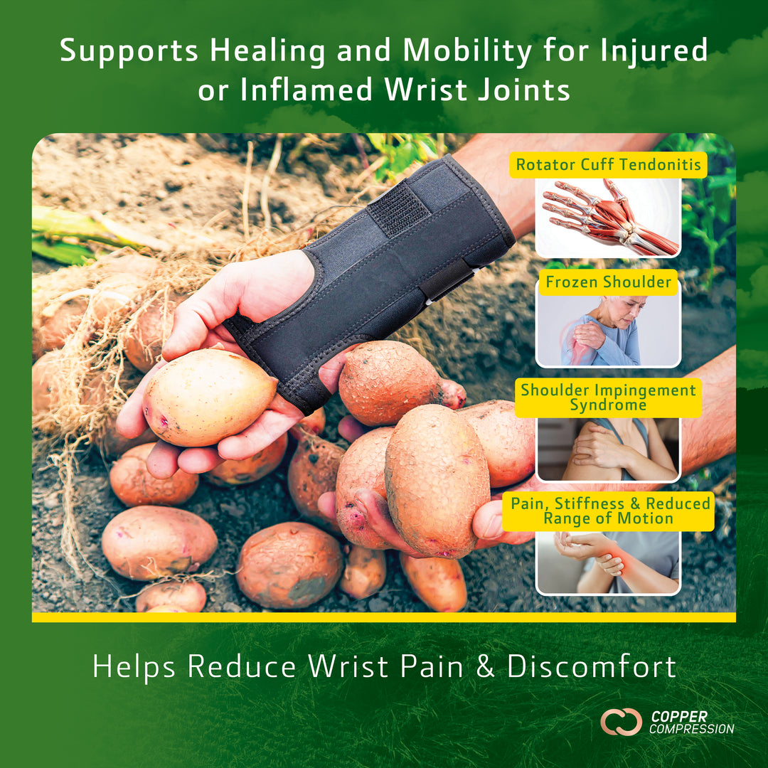 John Deere Wrist Brace by Copper Compression – Heavy-Duty Wrist & Hand Support for Pain, Stability, and Injury Recovery – Universal Fit for Left or Right Hand – Durable Compression for Farming, Work, and Everyday Use