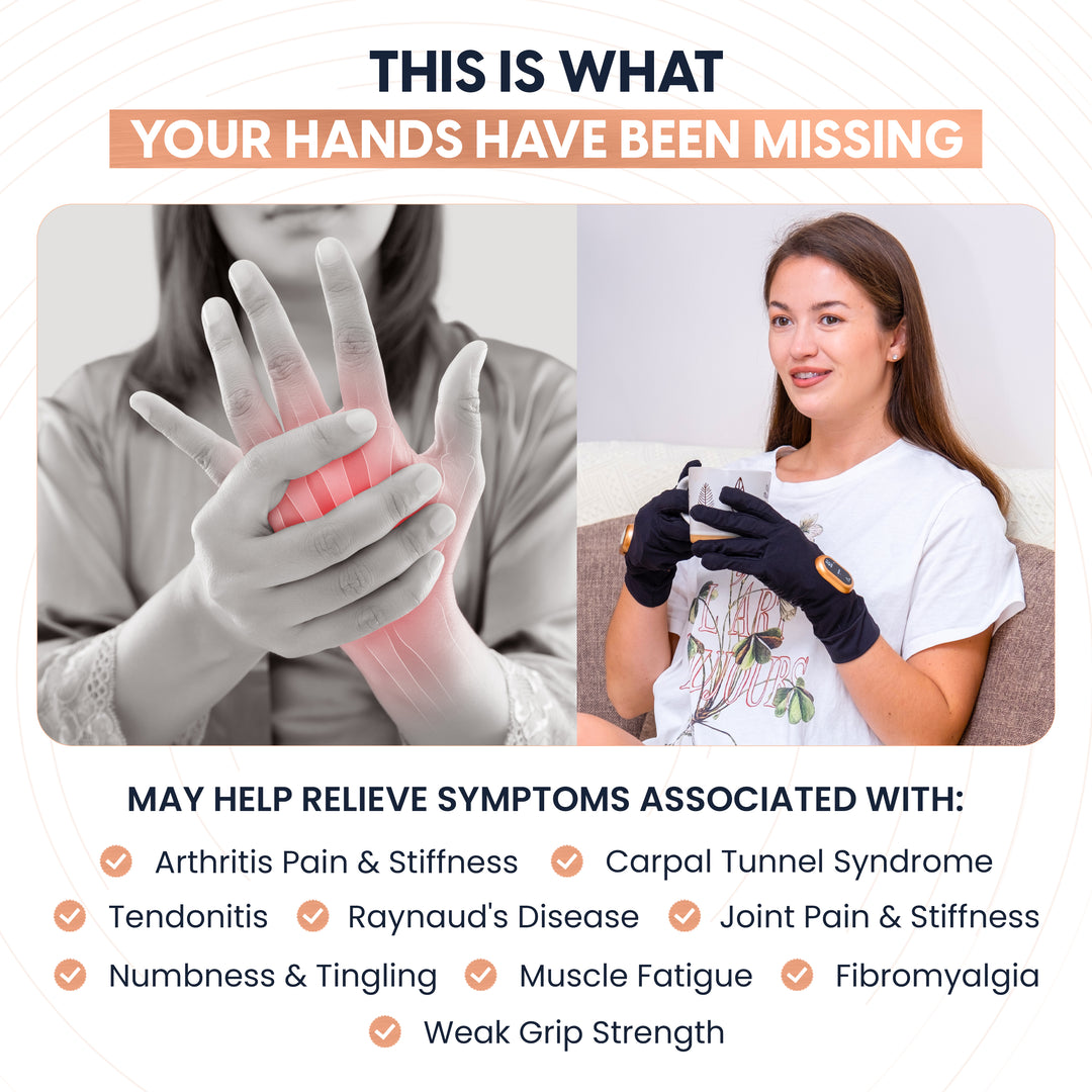 CopperVibe™ 2.0 Heated Vibrating Gloves for Hand Pain Relief