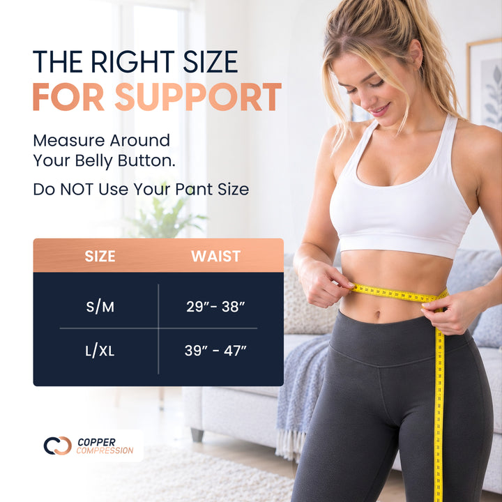 CopperCore™ Infrared Energy Back Brace by Copper Compression For Lower Back Pain, Sciatica & Posture, 6 Stabilizers, Adjustable Straps, Graphene & Copper Infused Lumbar Support Belt
