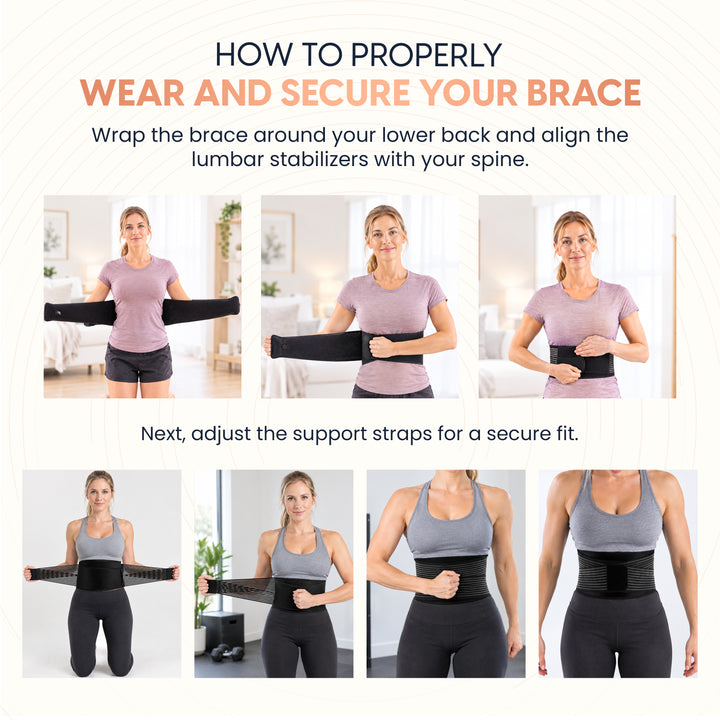 CopperCore™ Infrared Energy Back Brace by Copper Compression For Lower Back Pain, Sciatica & Posture, 6 Stabilizers, Adjustable Straps, Graphene & Copper Infused Lumbar Support Belt